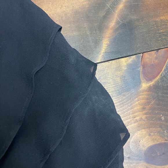 Tadashi Shoji Dress Silk Ruffle Tiered Mini Size 6 Prom Fairy Whimsigoth Y2K - Picture 10 of 12